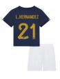 Billige Frankrike Lucas Hernandez #21 Hjemmedraktsett Barn VM 2022 Kortermet (+ Korte bukser)